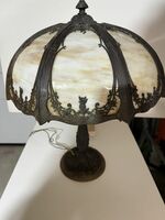 Antique Slag Glass Lamp