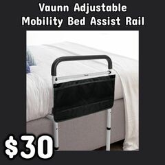 NEW Vaunn Adjustable Mobility Bed Assist Rail: Njft