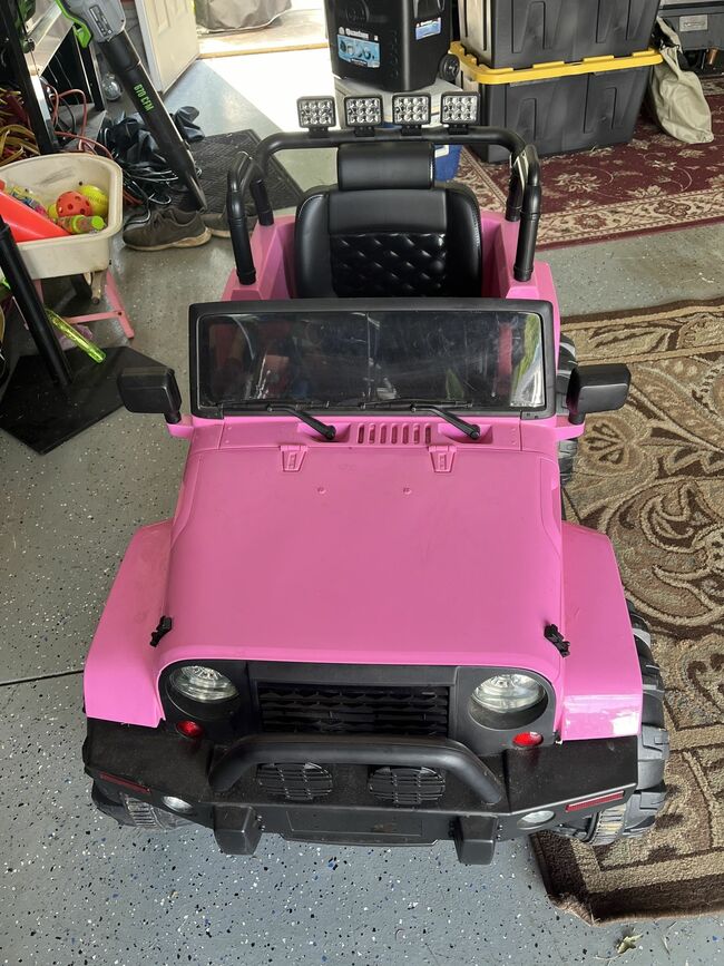 Girls Pink Electric Jeep