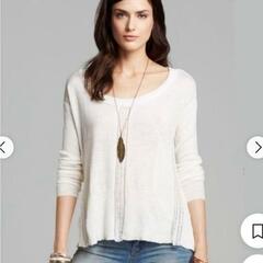Free People High Low Boho Sweater Linen Blend Size Small