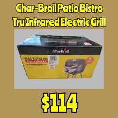New Char-Broil Patio Bistro Tru Infrared Electric Grill: Njft