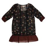 Moulinette Soeurs Floral Silk Dress Sheer Wimsygoth Cottegcore Witchy Rose