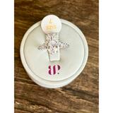 Bomb Party RBP7448 Something About Us Diamond Cubic Zirconia Rhodium Size 7