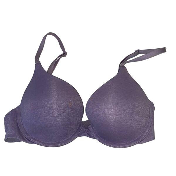 Victoria's Secret Padded Perfect Coverage Purple Lavender Bra 32C