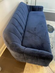 Blue Velvet Sofa