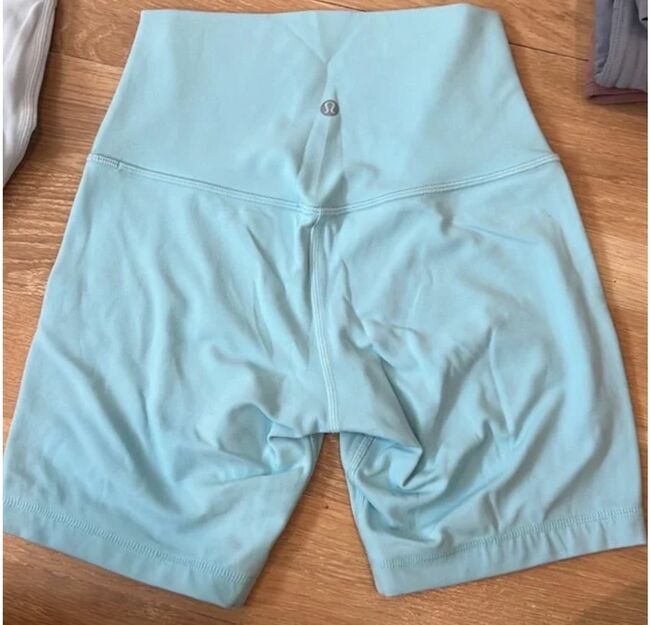 baby blue lululemon shorts