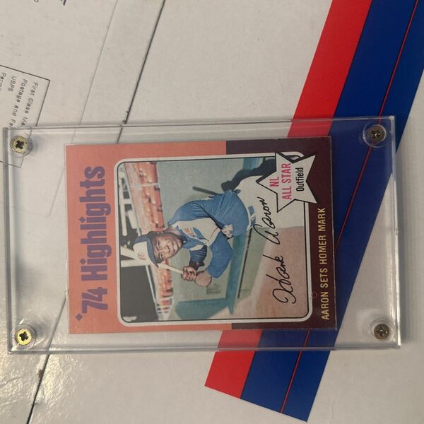 Hank Aaron Card ‘74 Highlights