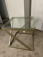 2 Pieces Clear Table