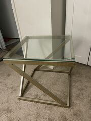 2 Pieces Clear Table