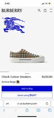 Burberry Sneakers $baithing Suit