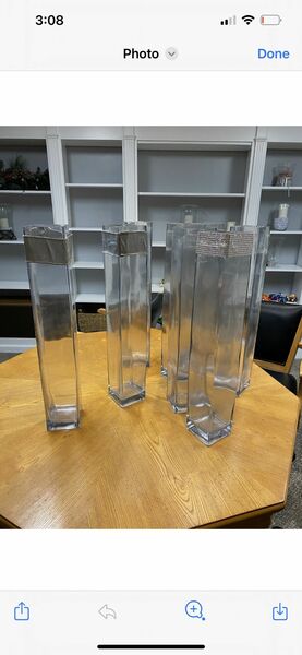 8 Vases - Sold As Set / Used Once For Wedding