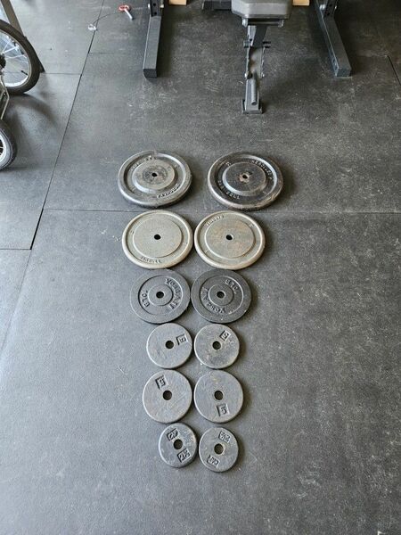 195lbs of Standard Weight plates