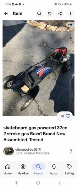 Gas Powered Skateboard