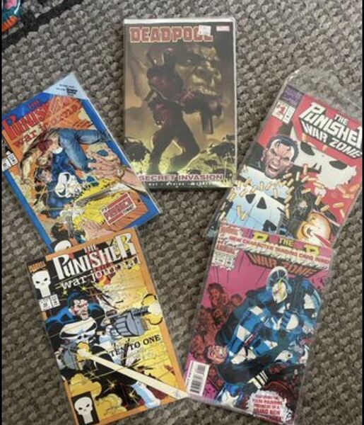 Comic Books- (1) Deadpool and (6)The Punisher.  (7 total)