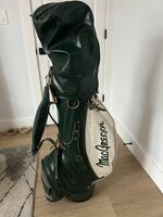 Golf bag + clubs, balls,golf gloves, and tees