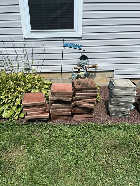 12 X 12 Concrete Bricks Grey And Red