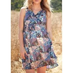 Jessica Simpson Maternity Floral Patchwork Dress Size Medium Flowy