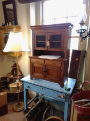 Antique Child's Step back Cupboard