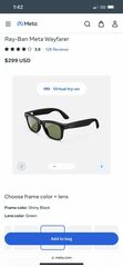 Wayfarer RAY-BAN META SMART GLASSES