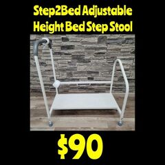 New Step2Bed Adjustable Height Bed Step Stool: Njft