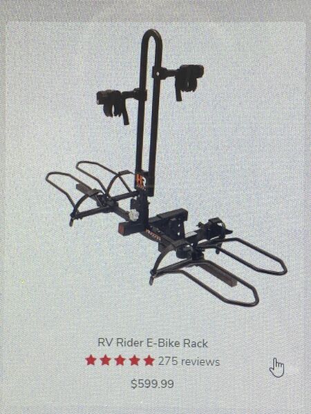 Hollywood RV rider E-Bike Rack