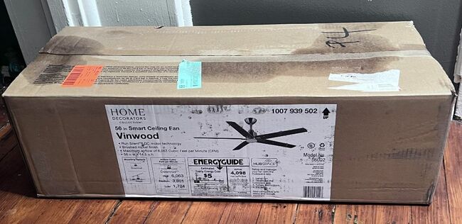 Home Decorators Collection Vinwood 56 in. Indoor White Color Changing LED Brushed Nickel Smart Hubspace Ceiling Fan with Remote Control