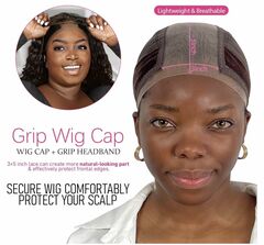 Wig Cap, Wig Grip Band For Keeping Wigs In Place, More Full Cap-wide Transparent Lace For Lace Front Wig - Non Slip Cap Let Your Wig Be Glueless (Brow