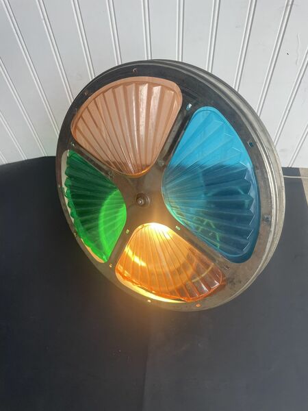 Vintage Christmas Rotating Color Wheel