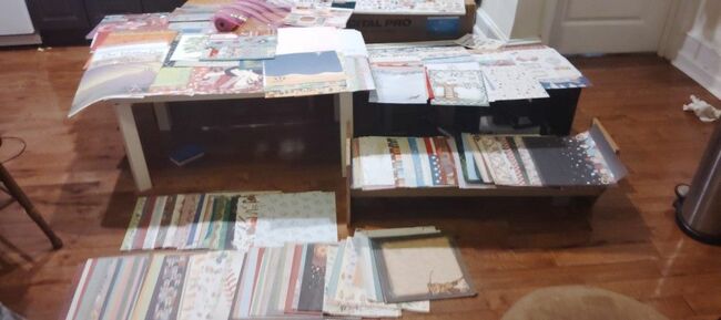 Lot of stickers bundle vintage scrapbooking paper 12x12 and 8.5x11