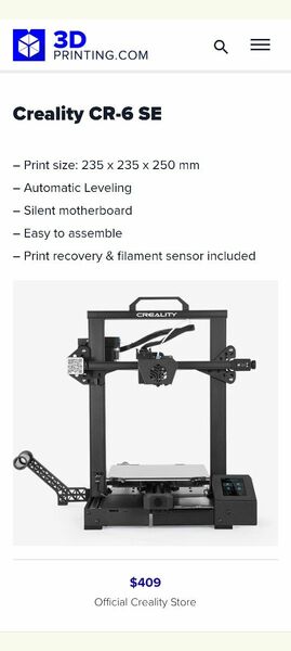 Ender Cr-6 3d Printer