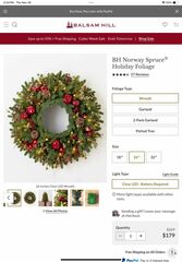 Balsam Hill Lighted 26” Wreath