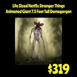 New Life Sized Netflix Stranger Things Animated Giant 7.5 Foot Tall Demogorgon: Njft