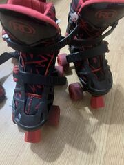Kids Roller Skates Shoes With Matching Knee, Elbow, And Hand Pads