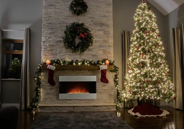 Allmar 36-inch Wall Mount Electric Fireplace with Remote