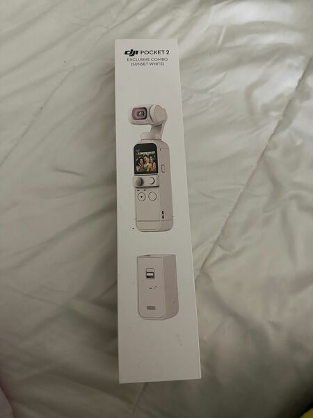 DJI Pocket 2 Exclusive Combo (Sunset White) - Pocket-Sized Vlogging Camera, 3-Axis Motorized Gimbal, 4K Video Recorder