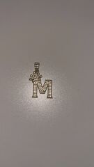 14 K Gold M Pendant