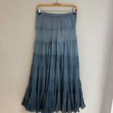 Ombre Ruffled Tiered Maxi Skirt