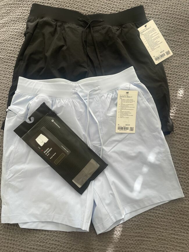 New With Tags Mens lululemon Size Medium 2 Shorts 1 Boxer