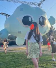 Reformation cute green floral skirt