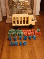 Vintage Mattel Tuff Stuff Alphabet Truck Complete With 30 Letters There Is An Area Wear I Put Gorilla Glue Please View Pics