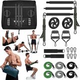 new Home Gym Equipment - Portable Multi-Functional Core Strength Training / All in 1 Handbag at Home Gym | Pilates Bar Kit with Resistance Bands | Rem