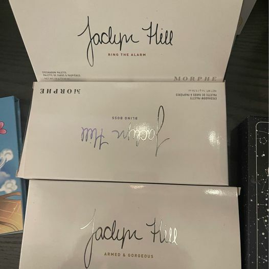 makeup pallets and brushes