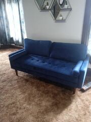 Suede Blue Couch