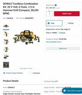 6 Tool DEWALT Combo Set. Brand New In The Box