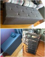 Two storage boxes & one shoe rack.   - $60 for big storage box  - $50 for small storage box  - $20 for shoe rack   Or $120 for all   Pick up in Southa
