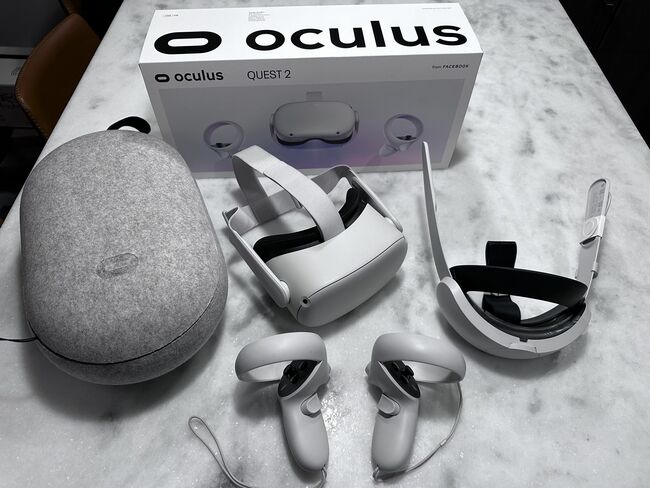 Meta Quest 2 — Advanced All-in-One Virtual Reality Headset — 256 GB with Elite Strap + Battery