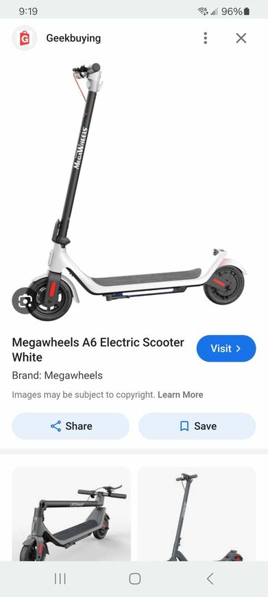 Leqismart/ Megawheels A6 Escooter (White)