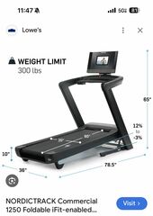 iFIT  NordicTrack 1250 Treadmill “Brand New”